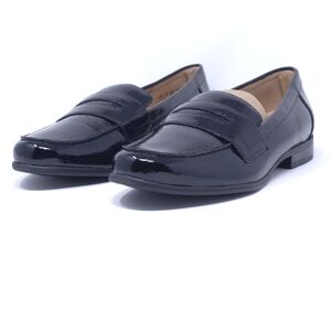 LifeStride Madison Black Loafer Flats 9.5W Faux Leather Comfy